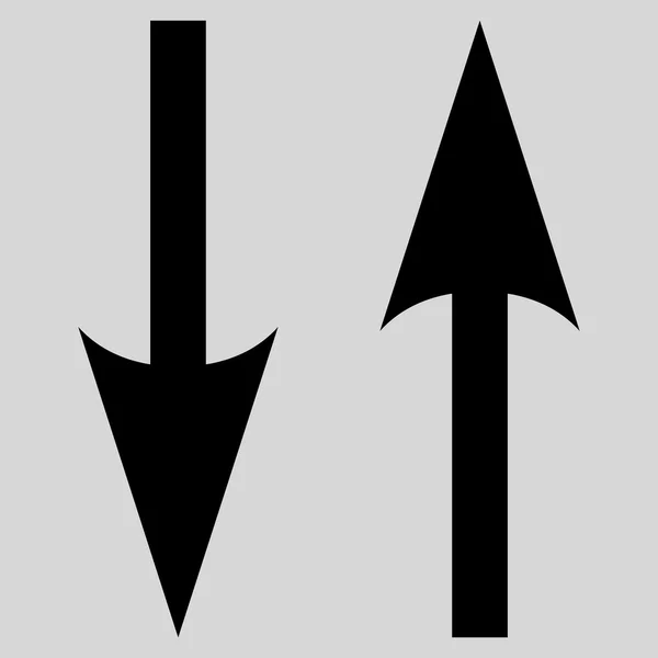 Vertical Exchange Arrows Flat Vector Icon — Stock Vector
