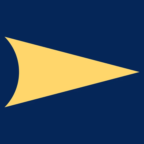 Símbolo direito do vetor liso de Arrowhead — Vetor de Stock