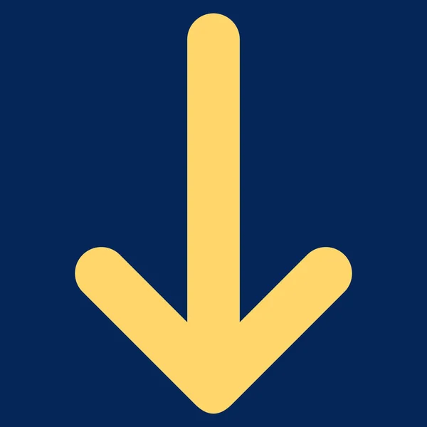 Flecha hacia abajo plano Vector icono — Archivo Imágenes Vectoriales