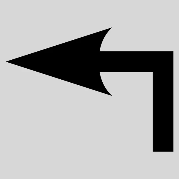 Vire à esquerda ícone de vetor plana —  Vetores de Stock