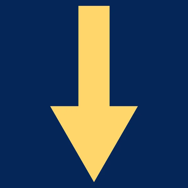 Simbol Vektor Datar Panah Bawah - Stok Vektor