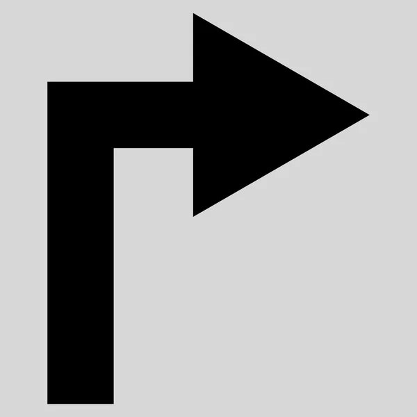 Gire a la derecha plana Vector icono — Archivo Imágenes Vectoriales