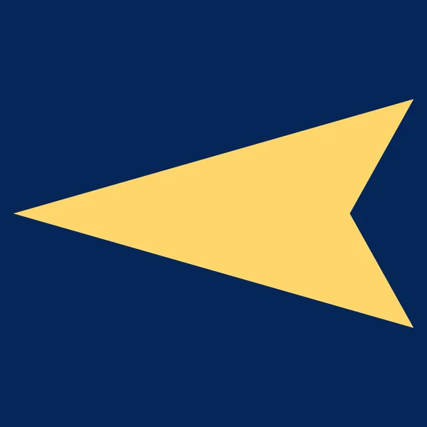 Ícone de Vetor Plano Esquerdo Arrowhead — Vetor de Stock