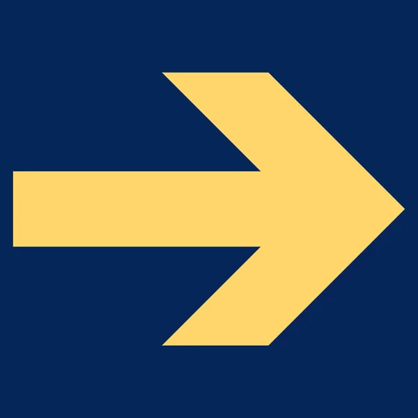 Flèche droite Symbole vectoriel plat — Image vectorielle