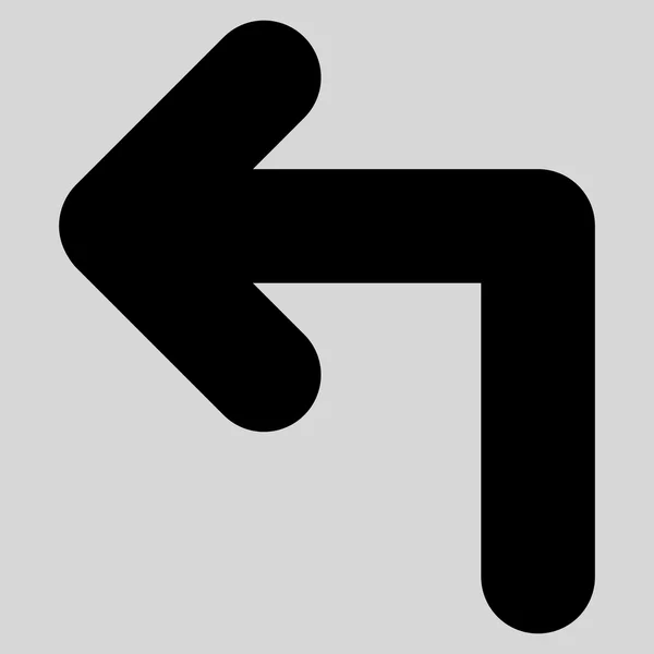 Tournez à gauche Icône vectorielle plate — Image vectorielle