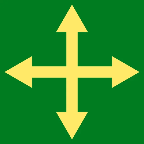 Expand Arrows Flat Vector Symbol — Stock Vector