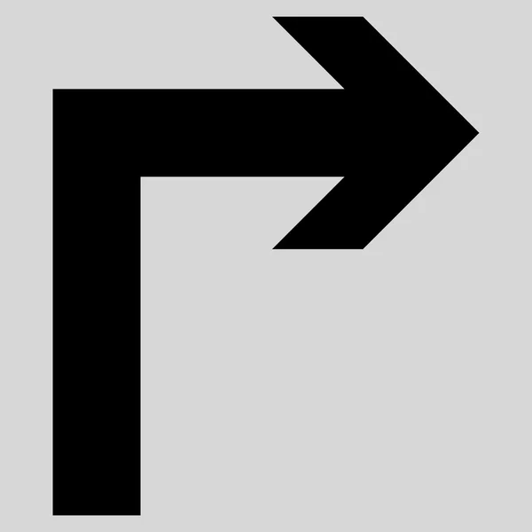 Turn Right platte Vector Icon — Stockvector