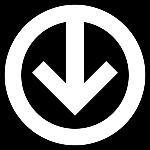 Riktning ner platt vektor Icon — Stock vektor