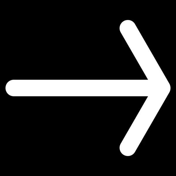 矢印右平面ベクトルのアイコン — ストックベクタ