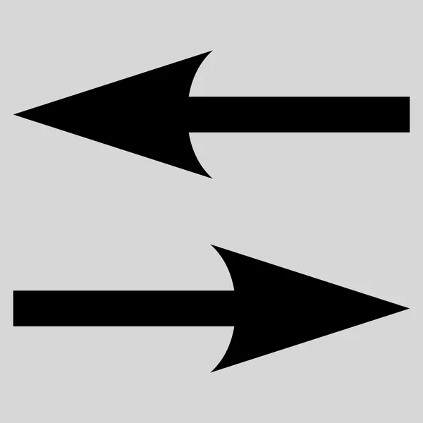 Horizontale Austauschpfeile flaches Vektorsymbol — Stockvektor