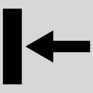 Sol düz vektör simgesi hareket