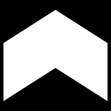 Yön yukarı düz vektör simgesi