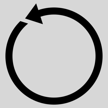 Saatin tersi yönde düz vektör simge döndürmek