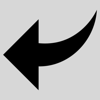 Düz vektör simgesi geri al