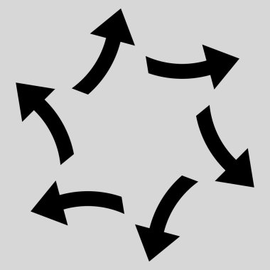 Santrifüj oklar düz vektör simgesi