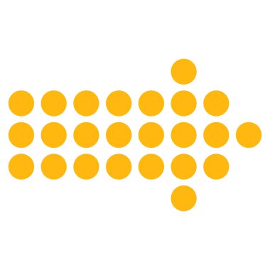 Düz vektör simgesi sağ noktalı ok