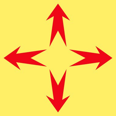 Genişletin okları düz vektör simgesi