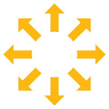 Oklar düz vektör piktogram genişletin