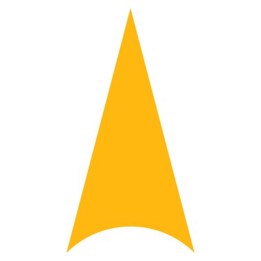 Ok ucu kadar düz vektör simgesi