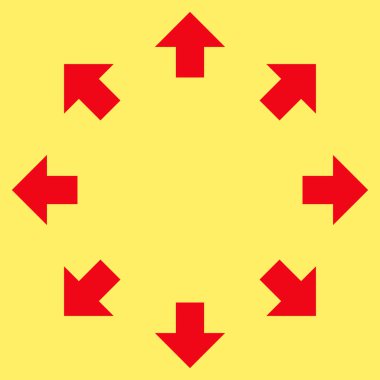 Radyal okları vektör simge düz