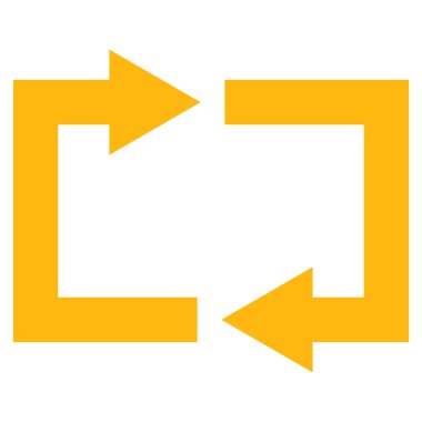 Exchange oklar düz vektör piktogram