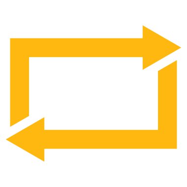 Exchange oklar düz vektör piktogram