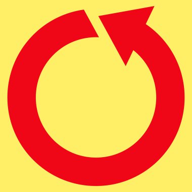 Saatin tersi yönde düz vektör Sembol döndürme