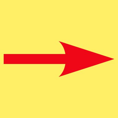 Ok keskin değil düz vektör simgesi