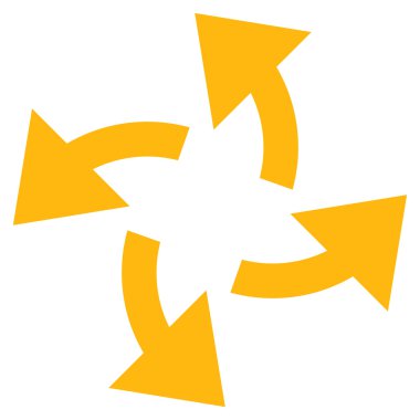 Santrifüj oklar düz vektör simgesi