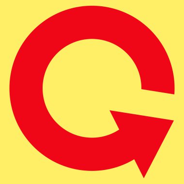 Saatin tersi yönde düz vektör Sembol döndürme