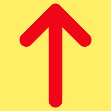 Düz vektör piktogram yukarı ok