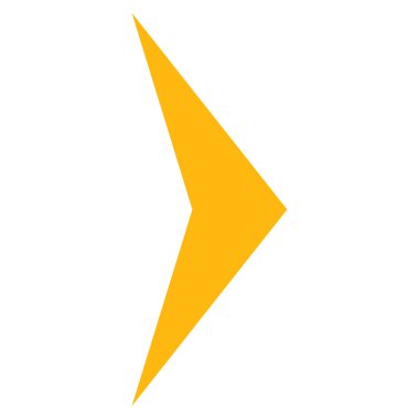 Ok ucu sağ düz vektör simgesi