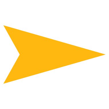 Ok ucu düz vektör piktogram sağ