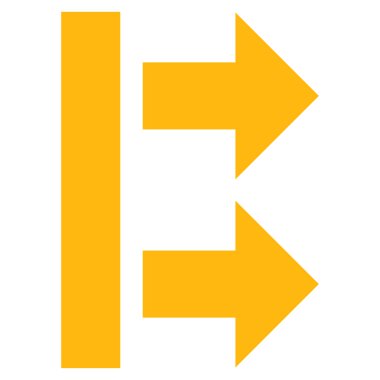 Sağ getirmek düz vektör simgesi