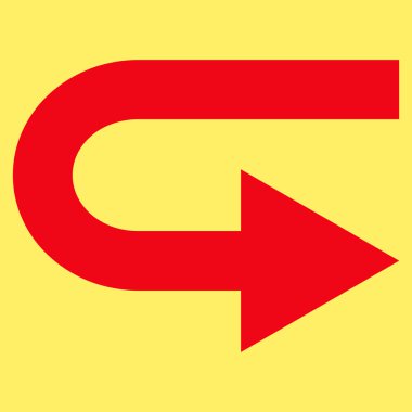 Sağa çevir düz vektör simgesi