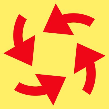 Siklon oklar düz vektör simgesi