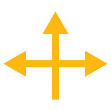 Kavşak yön düz vektör simgesi