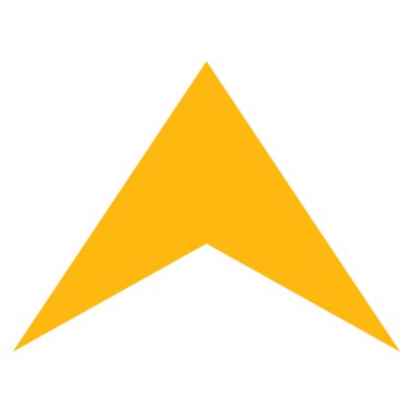 Ok Başı Yukarı Düz Vektör Sembolü