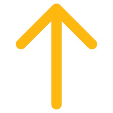 Düz vektör simge yukarı ok