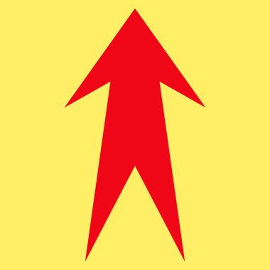 Düz vektör simge yukarı ok