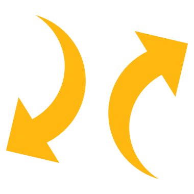 Exchange oklar düz vektör piktogram