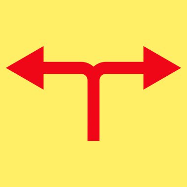 Bifurkasyon oklar sol düz vektör simgesi sağ