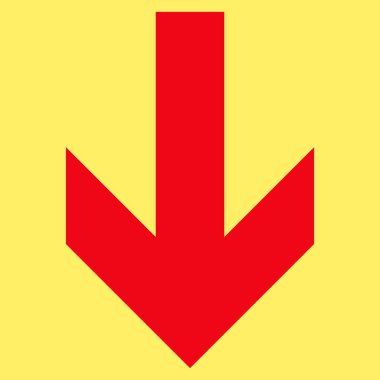 Düz vektör simgesi aşağı ok