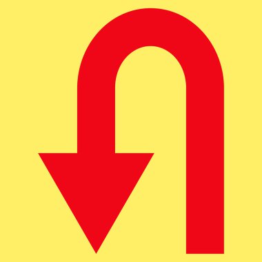 Geri düz vektör simge açmak