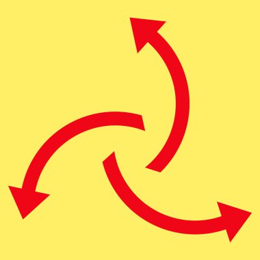 Santrifüj oklar düz vektör simgesi