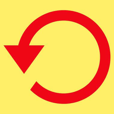 Saatin tersi yönde düz vektör Sembol döndürme