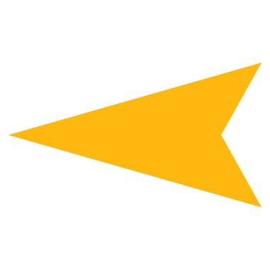 Ok ucu sol düz vektör simgesi