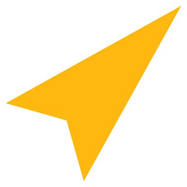 Ok Başı Sağ Yukarı Düz Vektör Sembolü