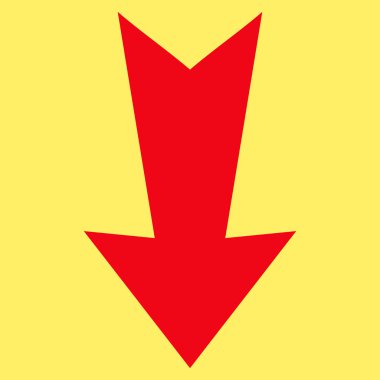 Düz vektör simgesi aşağı ok