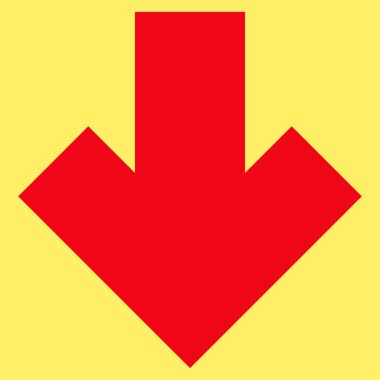 Düz vektör piktogram aşağı ok